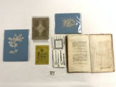 1829 BOOKLET - INSTRUCTIONS ON NEEDLEWORK AND KNITTING WITH SAMPLES WITHIN THE BOOK, AND 3 OTHER