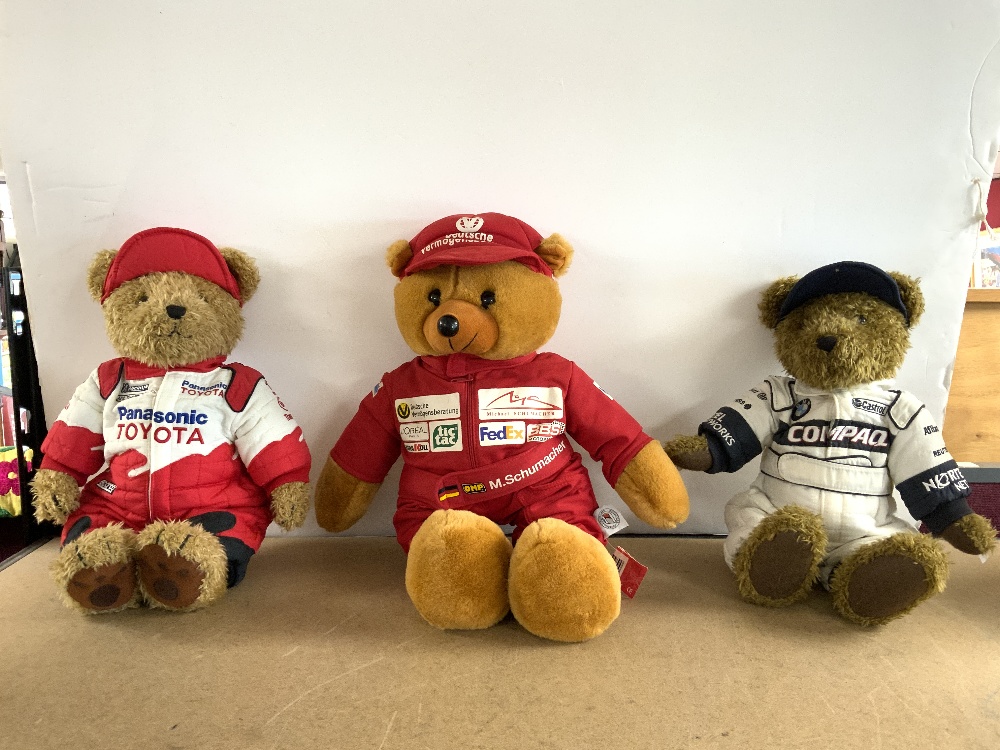 FIVE FORMULA 1 TEDDY BEARS - FERRARI, WILLIAMS AND JAGUAR. - Image 4 of 4