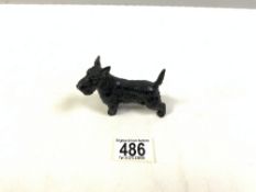 COLD-PAINTED BRONZE MINIATURE SCOTTISH TERRIER DOG 9CM