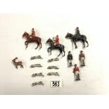 BRITAINS LEAD FIGURES - HUNTING SET.