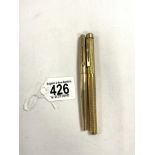 GOLD PLATED SHEAFFER PEN WITH A 14K NIB,GOLD PLATED PARKER PEN