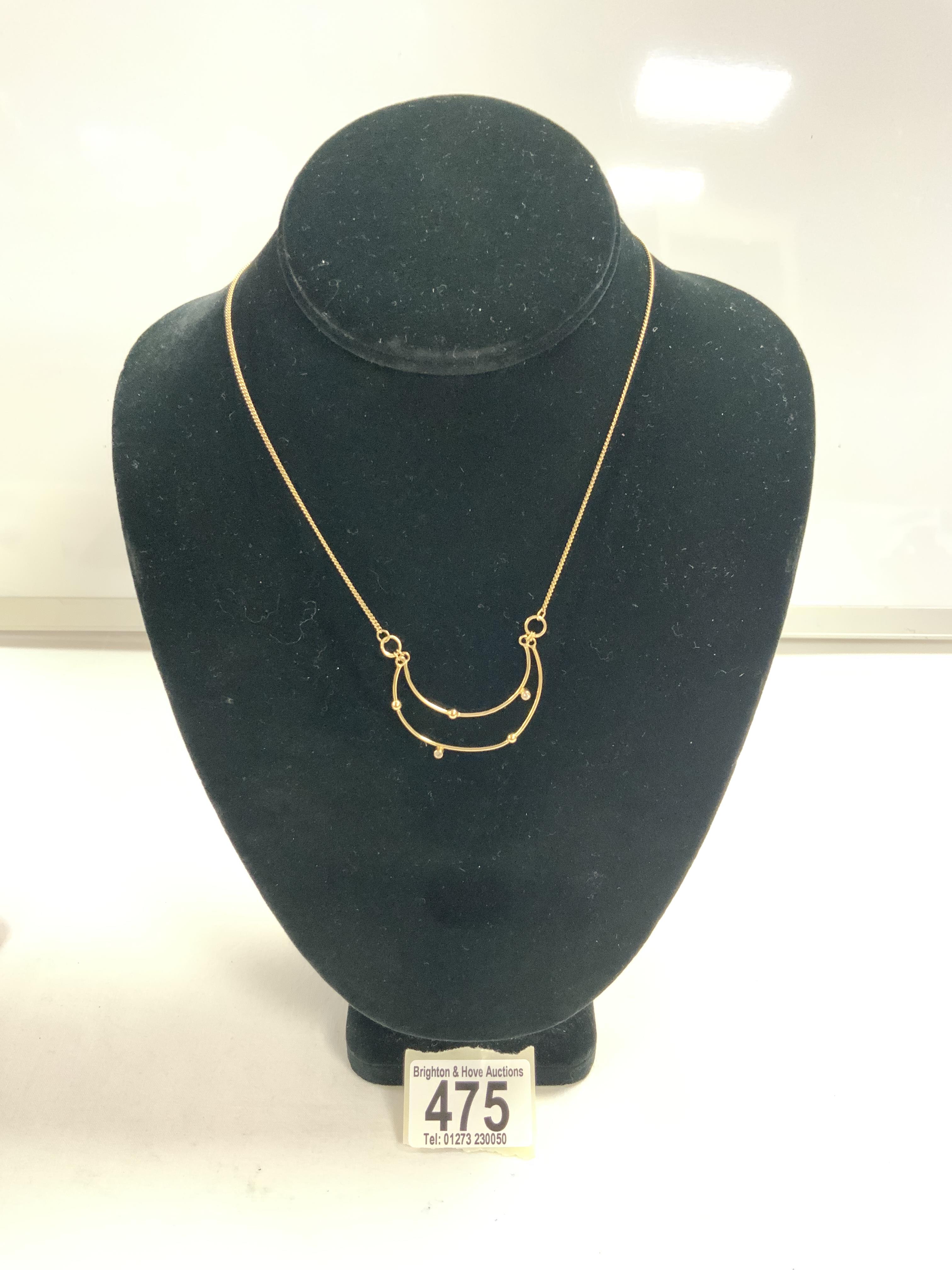 375 GOLD DIAMOND NECKLACE