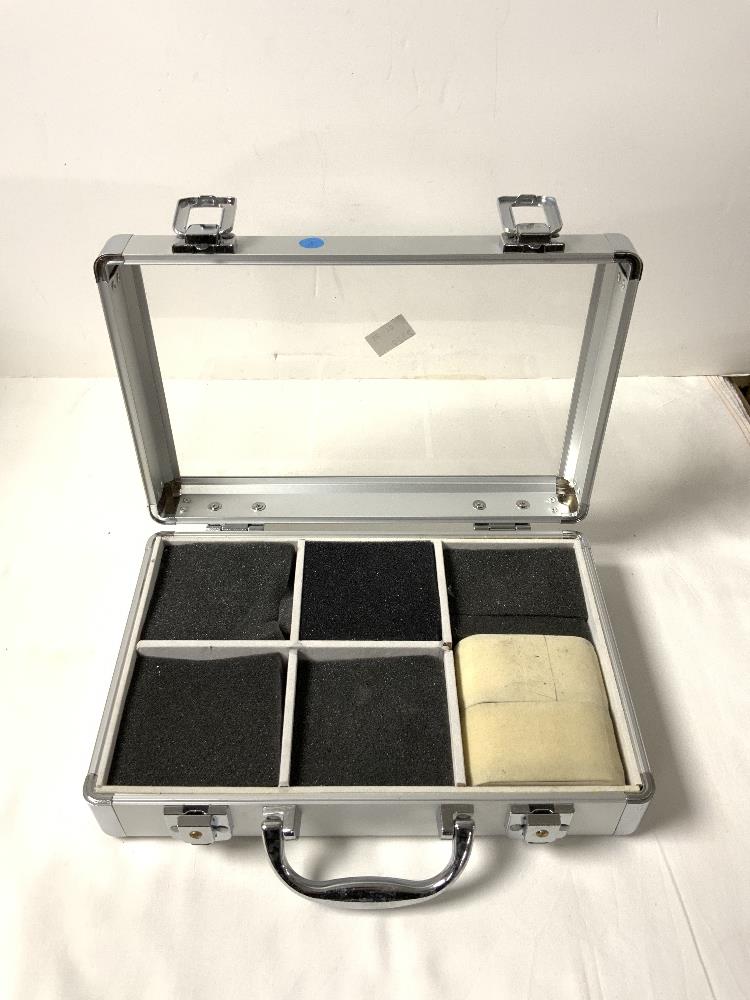 TWO PORTABLE JEWELLERY DISPLAY CASES, 43X29, AND A SMALL CARRY CASE. - Image 2 of 4