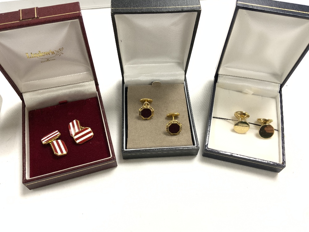 QUANTITY OF CUFFLINKS AND TIE PINS IN BOXES. - Image 4 of 6