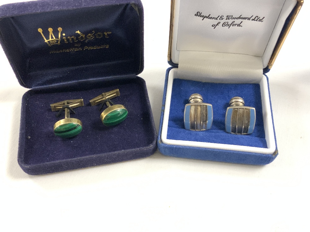 QUANTITY OF CUFFLINKS AND TIE PINS IN BOXES. - Image 6 of 6