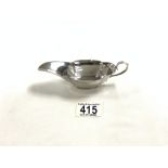 EDWARDIAN HALLMARKED SILVER OVAL SAUCEBOAT DATED 1903 BY WILLIAM DEVENPORT 14.5CM 45 GRAMS