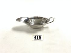 EDWARDIAN HALLMARKED SILVER OVAL SAUCEBOAT DATED 1903 BY WILLIAM DEVENPORT 14.5CM 45 GRAMS