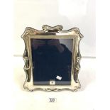 A LARGE HALLMARKED SILVER ORNATE PHOTO FRAME, SHEFFIELD, 31X35 CMS