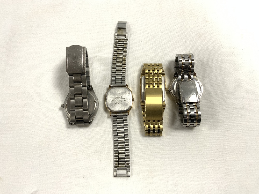 FOUR GENTS WATCHES TWO SEIKO'S ONE TITANUM AND ACCURIST DIAMOND AND A CASIO MG-302G - Image 5 of 5