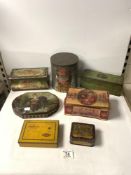 VINTAGE BISCUIT TINS - JACOBS SHAGREEN PATTERN TIN, DROYLSDEN INDUSTRIAL TIN, LOZENGE TIN AND MORE.