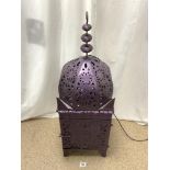 A TURKISH DESIGN METAL LANTERN, 30X96 CMS.