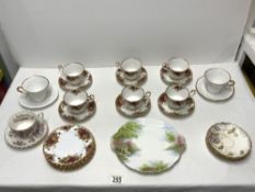 TWO ROYAL ALBERT PART TEA SETS, OLD COUNTRY ROSES AND MICHAELMAS DAISY PATTERNS.
