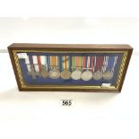 GROUP OF 8 MEDALS INCLUDES A MILITARY CROSS TO MAJOR G H HUNT, ROYAL ENGINEERS, ARTICLE IN LONDON