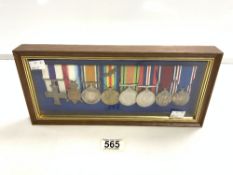 GROUP OF 8 MEDALS INCLUDES A MILITARY CROSS TO MAJOR G H HUNT, ROYAL ENGINEERS, ARTICLE IN LONDON