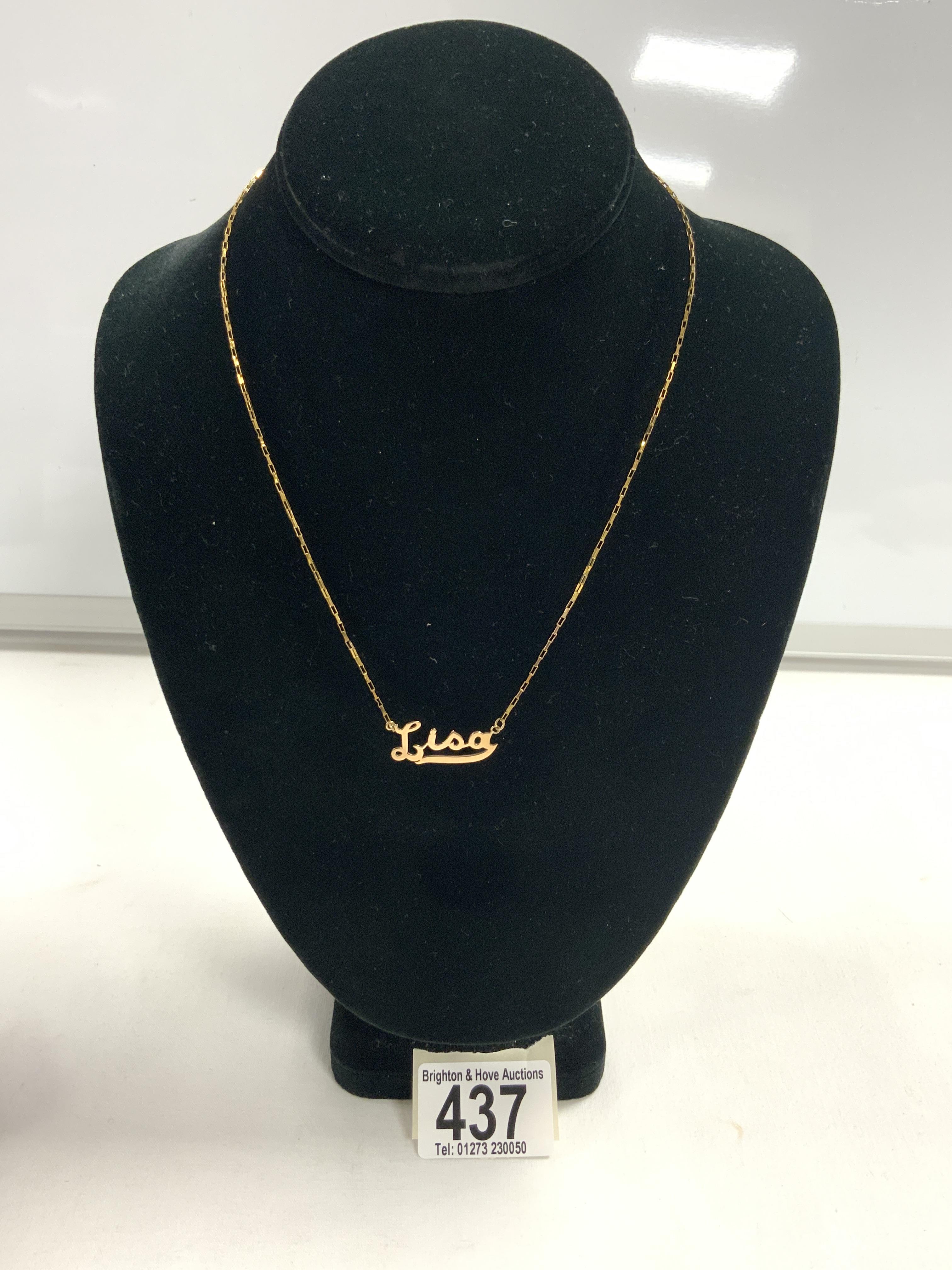 375 GOLD NECKLACE WITH PENDANT (LISA)