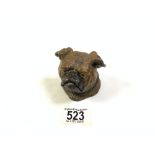 VICTORIAN SPELTER BULLDOG MATCH STRIKER/ VESTER.