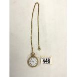 18K POCKET WATCH WITH CHAIN