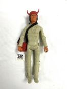 LOUIS MARKS, 1960 VINTAGE [ BACK STAMPED ] NATIVE NORTH AMERICAN CHEROKEE INDIAN FIGURE,