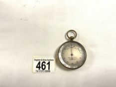 EARLY 20TH CENTURY BRASS POCKET BAROMETER BY JAMES LUCKING & CO 5.5CM