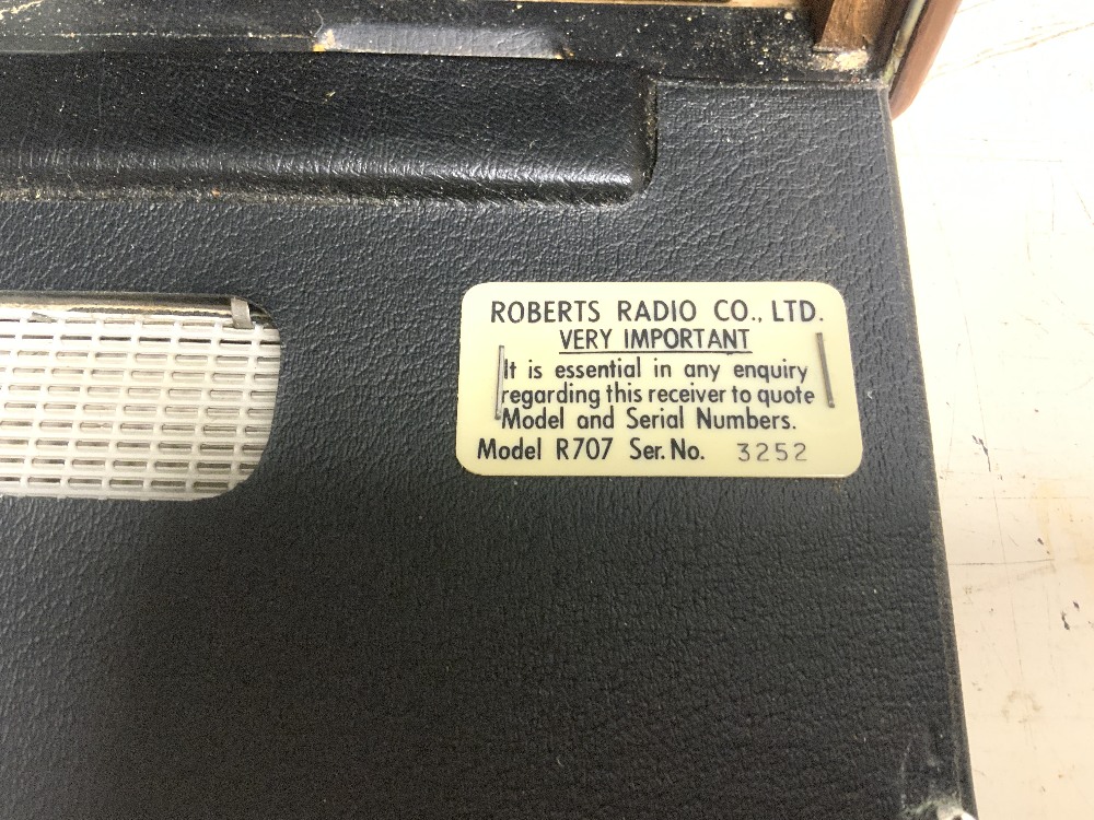 ROBERTS PORTABLE RADIO, AND 1960s FERGUSON RADIO. - Image 9 of 9