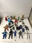 QUANTITY 1990s ACTION FIGURES - HE-MAN, POWER RANGERS, MORTAL COMBAT AND MORE.