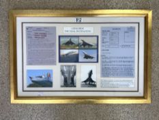 CONCORDE THE FINAL DESTINATION LIMITED EDITION 103/500 FRAMED AND GLAZED 69 X 45CM