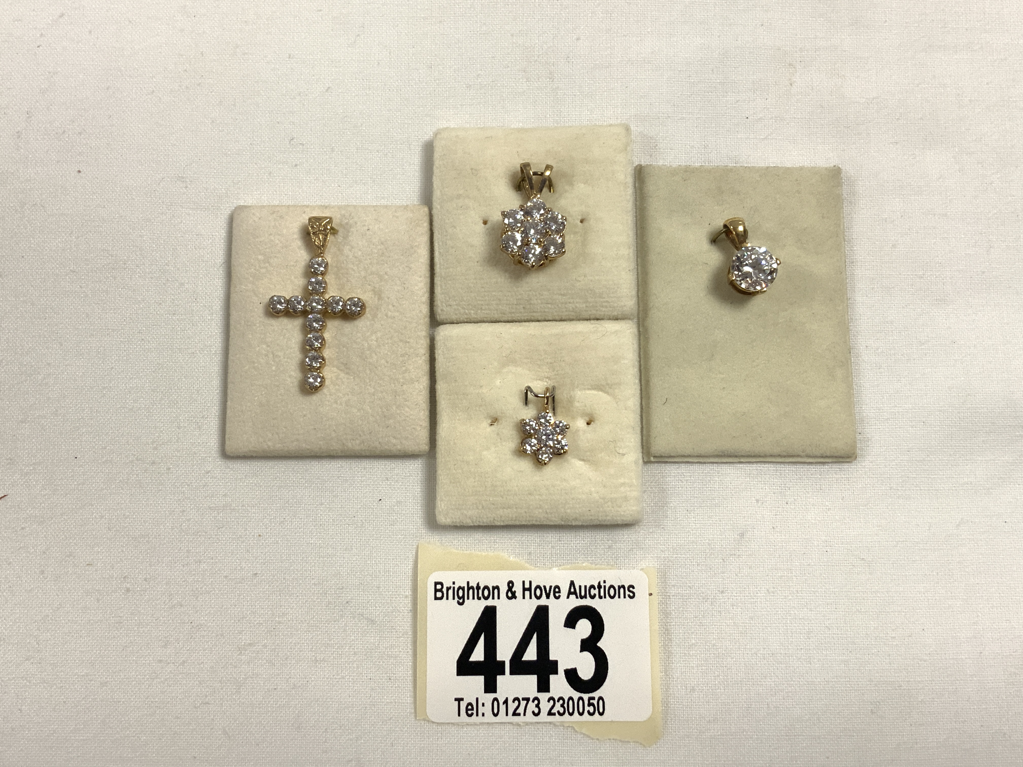 FOUR 375 GOLD PENDANTS