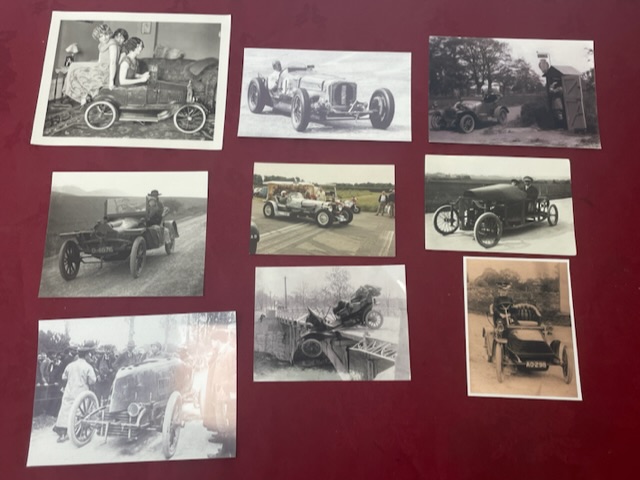 QUANTITY OF COPIES OF STUNNING PHOTOGRAPHS OF VINTAGE LUXURY CARS, RACING CARS, ENGINEERS, AND