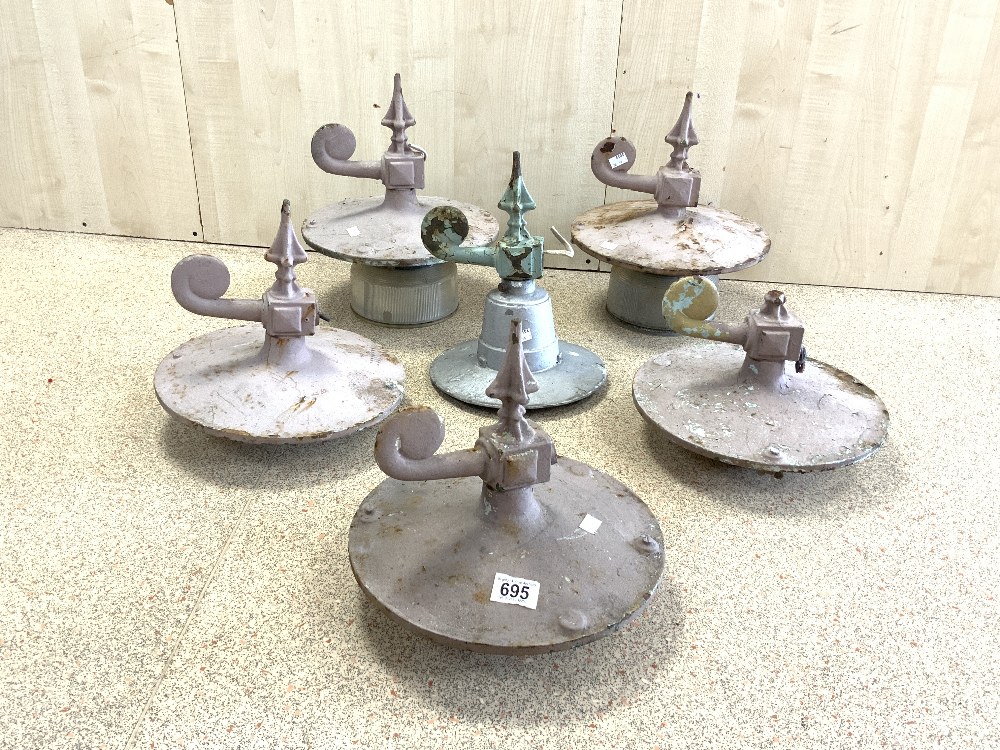 SIX VICTORIAN IRON STREET LAMP POST TOPS FROM BRIGHTON AND HOVE - Image 3 of 4