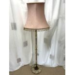 VINTAGE BRASS AND ONYX STAND LAMP WITH SHADE 160 CM