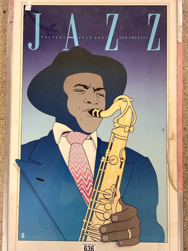 JAZZ POSTER JULY 1981 NEW ORLEANS - BY WALLER PRESS SAN FRANCISCO, 40X68 CMS. - Image 2 of 6