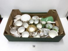 SPODE RYDE PATTERN COFFEE SET, AND OTHER PORCELAIN PIECES.