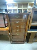 VICTORIAN MAHOGANY 7 DRAWER WELLINGTON CHEST, 54X120