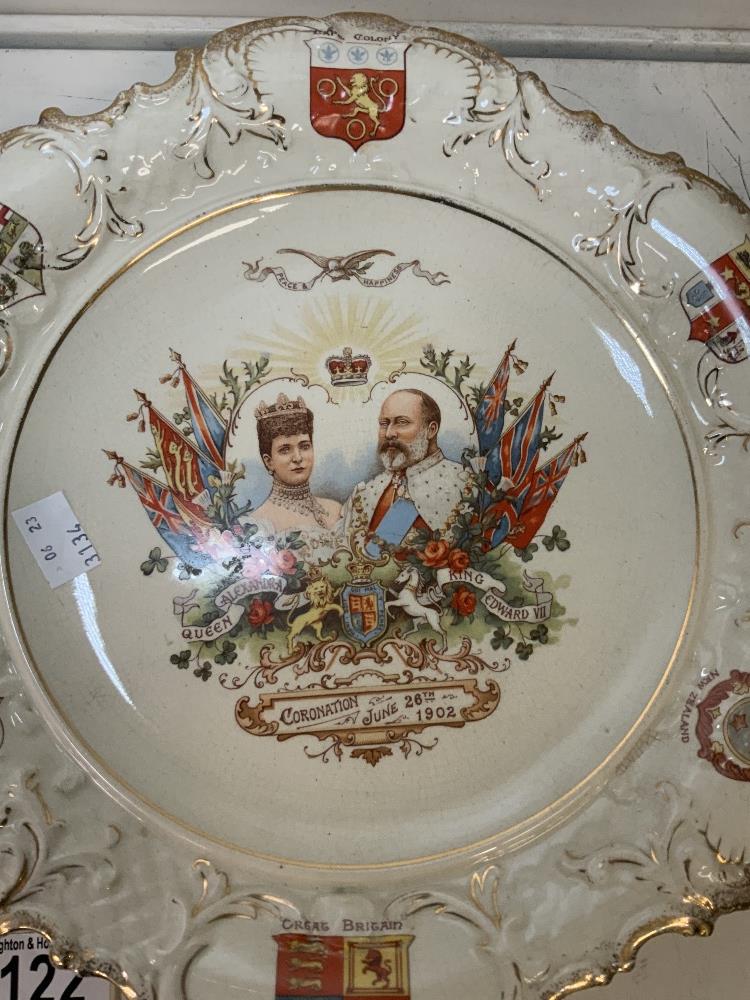 STAFFORDSHIRE COMMEMORATIVE PLATE - CORONATION JUNE 26th 1902, KING EDWARD VII AND QUEEN - Image 2 of 4