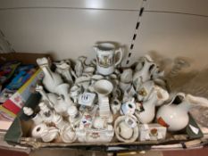 A LARGE SELECTION OF CRESTED PORCELAIN - GOSS, ARCADIAN, AND OTHER.