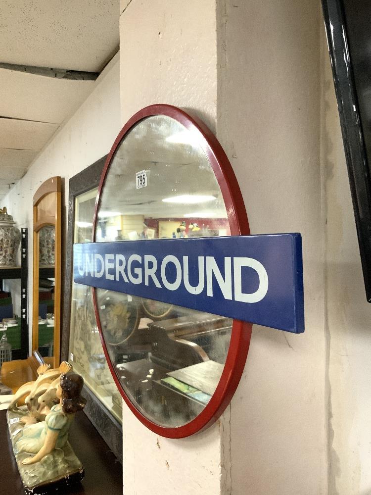METAL AND MIRROR UNDERGROUND SIGN 65 CM - Image 2 of 3