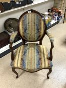 FRENCH HEPPLEWHITE ELBOW BEDROOM CHAIR