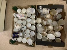 QUANTITY OF COMMEMORATIVE PORCELAIN, CUPS, AND TANKARDS - COALPORT AND OTHER MAKES.