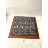 MILITARY FIGURE CHESS PIECES AND BOARD.