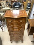REPRODUCTION BAROQUE CHEST OF DRAWERS WITH SEVEN DRAWERS 123 X 31 X 47 CM
