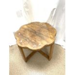 ART DECO WALNUT SHAPED OCCASIONAL TABLE, 76 CMS.