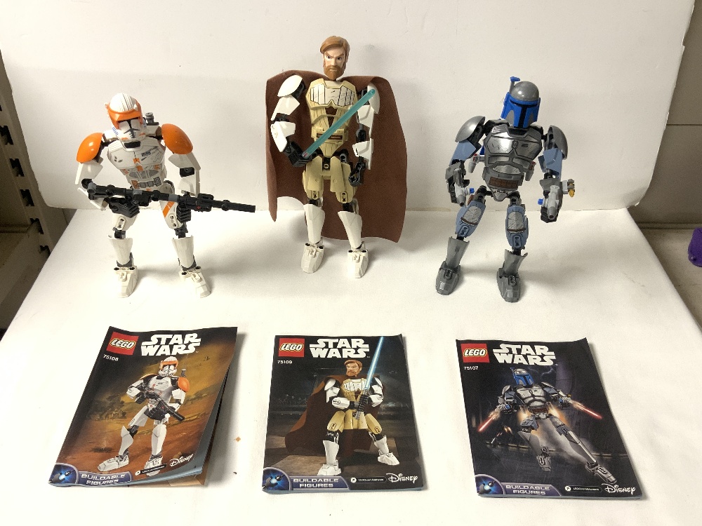 THREE LEGO STAR WARS FIGURES IN BOXES, OBI-WAN KENOBI 75109, CLONE COMMANDER CODY 75108, AND JANGO - Image 5 of 5