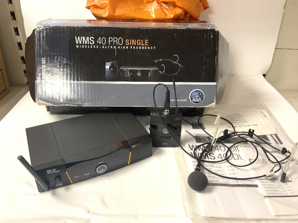 A WMS 40 PRO SINGLE - WIRELESS - ULTRA HIGH FREQUENCY SET BOXED, AND OTHER ITEMS. - Image 3 of 6