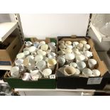 QUANTITY OF PORCELAIN COMMEMORATIVE MUGS, BEAKERS, AND TANKARDS.