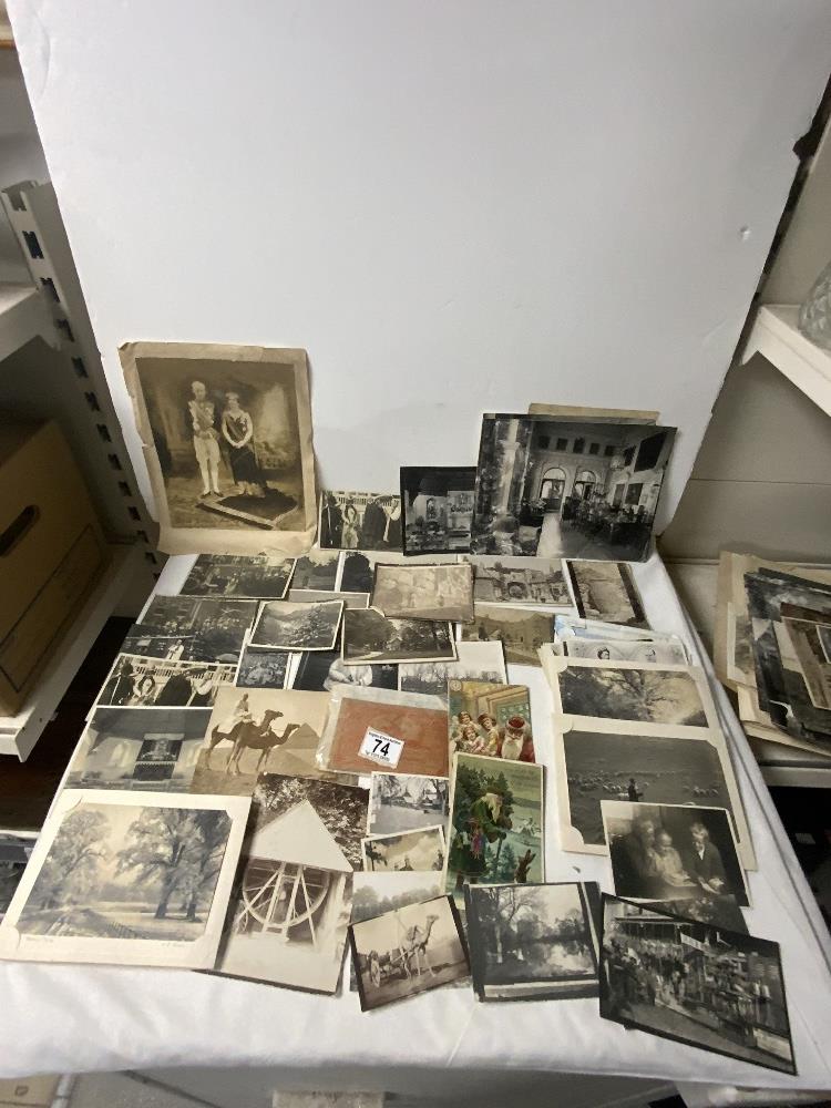 A COLLECTION OF OLD PHOTOGRAPHS - INCLUDES MILITARY LIFE, POSTCARD, AND OTHERS, AND A KING GEORGE VI - Image 3 of 3