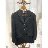 A BURBERRYS BLACK DINNER JACKET.