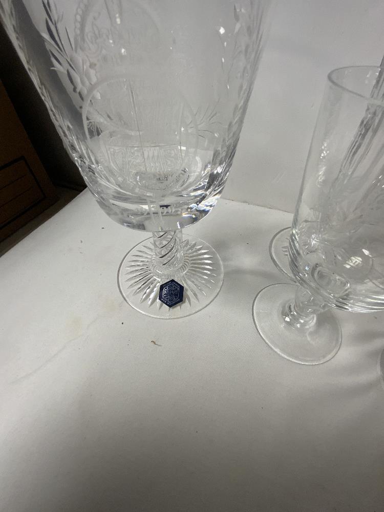 COMMEMORATIVE GLASSWARE VARIOUS, HEAVY CUT GLASS DISH ETC. - Image 3 of 4