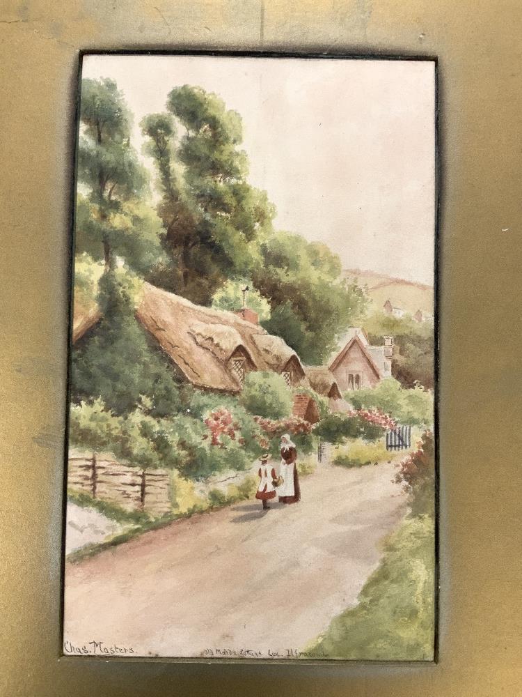 THREE SIGNED WATERCOLOURS INCLUDES CHAS MASTERS,G SOMESTON AND ONE OTHER - Image 4 of 9