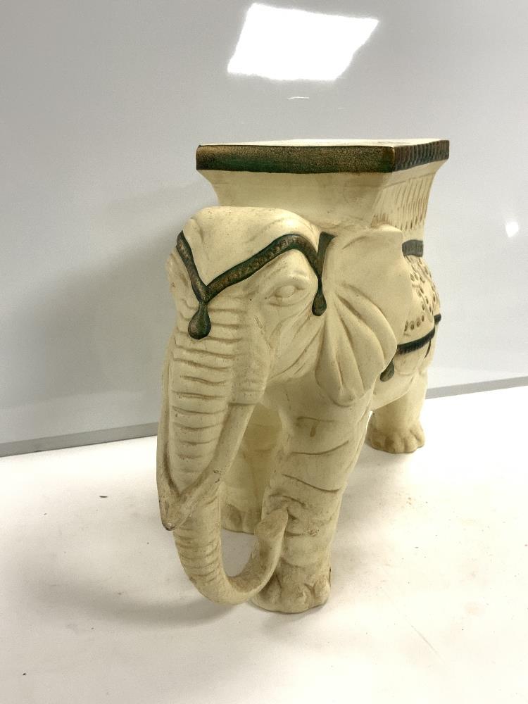 A 20 CENTURY CERAMIC ELEPHANT STOOL, 40 CMS. - Image 4 of 5