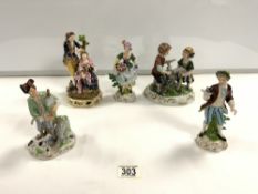 MIXED MEISSEN AND CONTINENTAL FIGURAL GROUPS